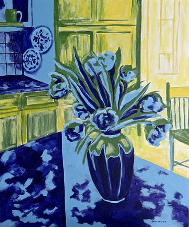 Kitchen Light with Flowers by Karen Brumelle