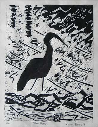 Blue Heron by Karen Brumelle