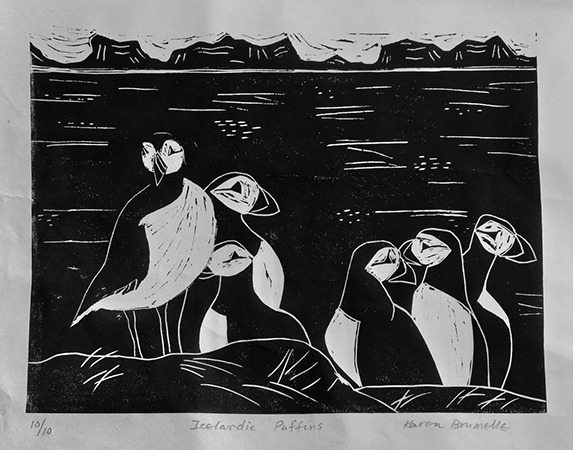Iceland Puffins  by Karen Brumelle