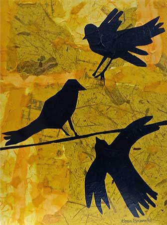 Bird on a Wire I -  by Karen Brumelle