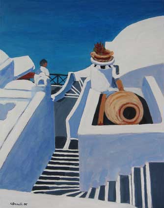 Steps Above the Sea, Santorini