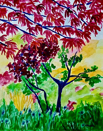 Dancing Leaves 2  by Karen Brumelle