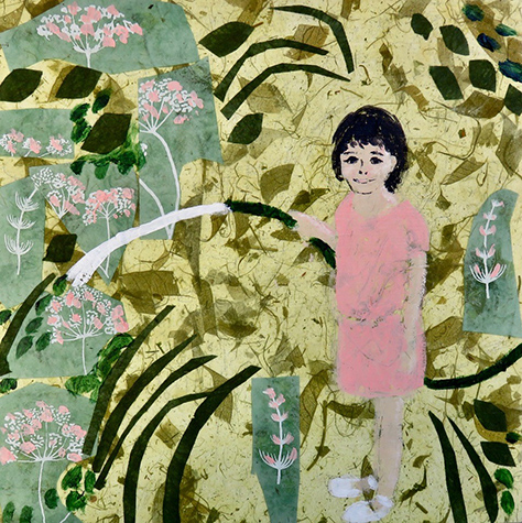 Jenni Watering the Garden by Karen Brumelle