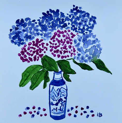 Hydrangeas -  by Karen Brumelle